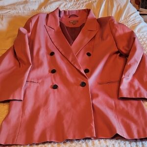 ASOS Coral Double-Breasted Blazer